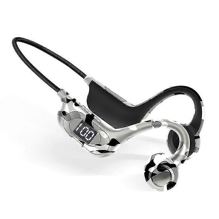 Vezeték nélküli fejhallgató, AKZ-G9 modell, Bluetooth 5.3, vízálló, katonai zöld, 18 óra üzemidő