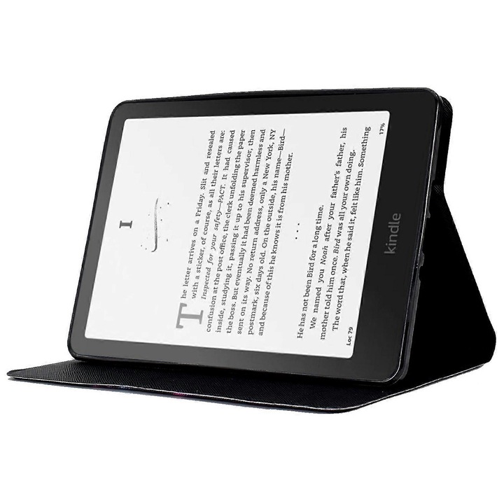 Husa pentru tableta, model cu suport, protectie duala, design distinctiv, multicolor, compatibila cu Kindle Paperwhite (2024)