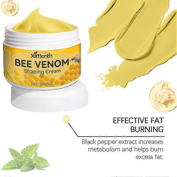 Fogyasztó masszázskrém, 30g, cellulitcsökkentő hatás, 2 darabos készlet, lábakra és derékra, Ximonth