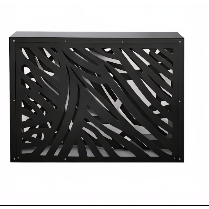 Masca pentru aer conditionat, culoare negru, tabla de otel 3mm, dim. 85×65×40