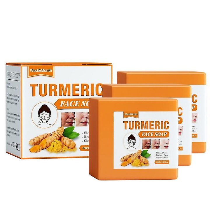 Kurkuma arctisztító szappan, 100g, természetes formula, minden bőrtípusra, West&Month