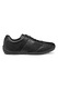 Geox, Pantofi sport cu varf rotund si garnituri din materia textil, Negru