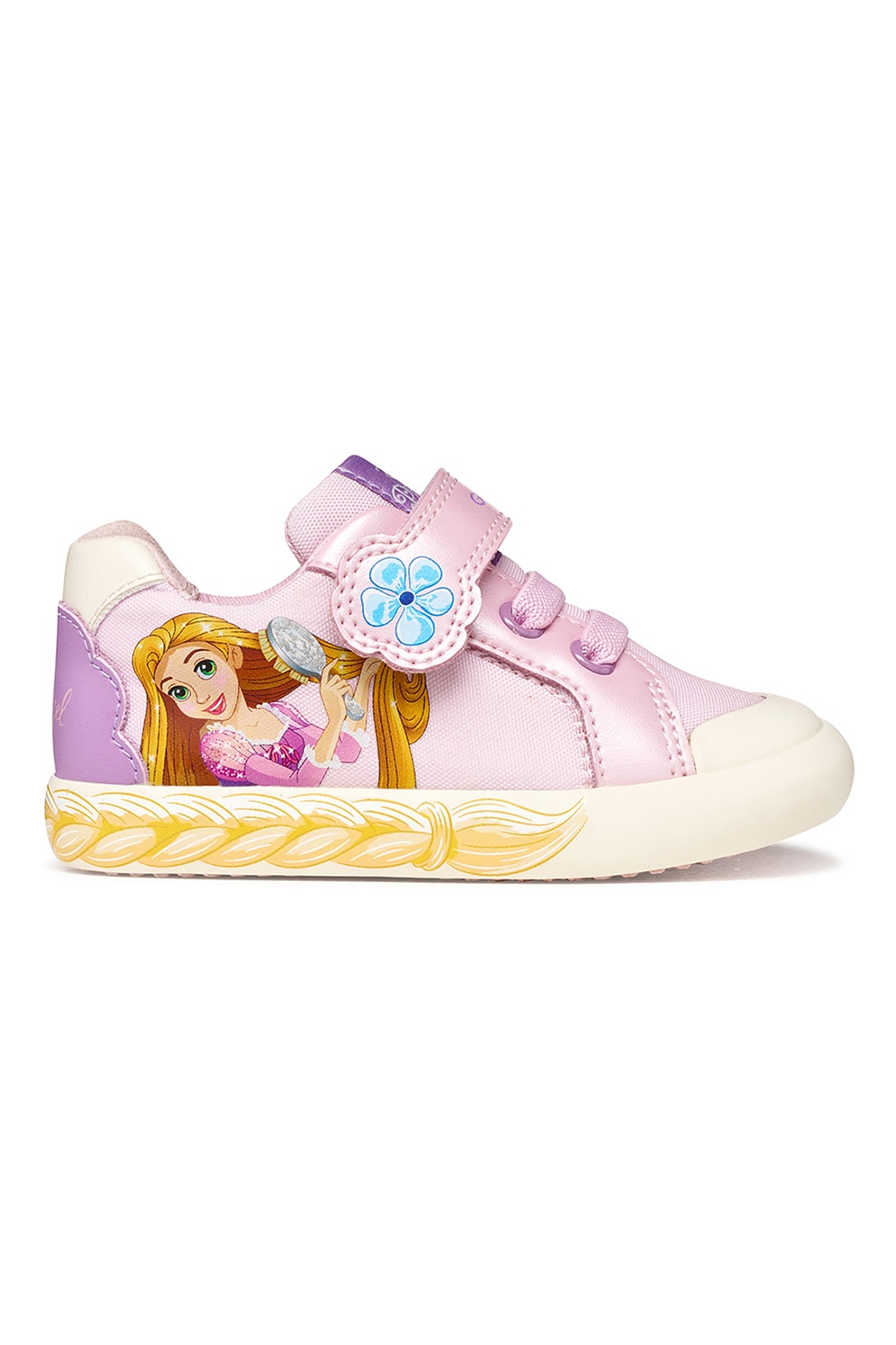 Geox, Tenisi cu imprimeu desene animate Gisli, Galben, Roz pastel, Albastru, 23 EU