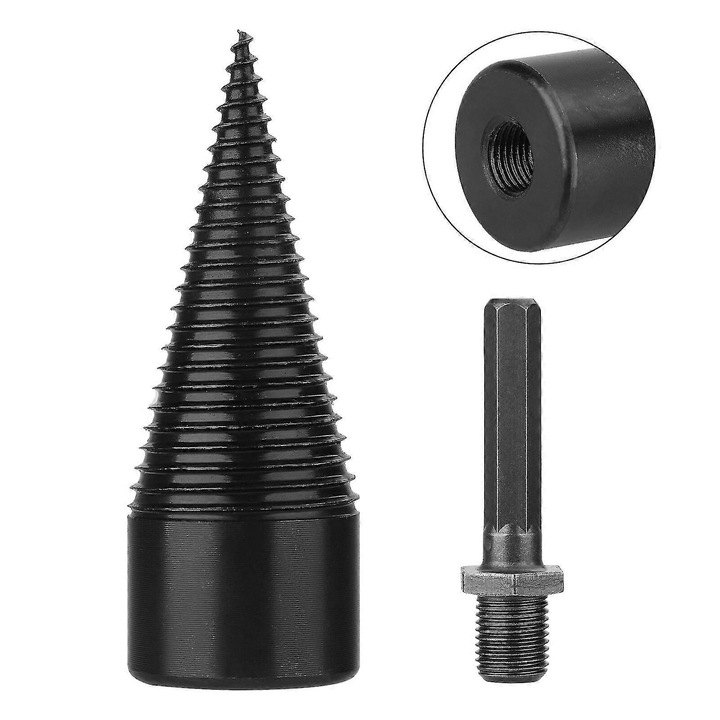 Set de burghie pentru lemn, 32-50mm, 45# otel, negru