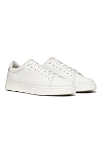 Geox, Pantofi sport Baltmoore low-cut din piele, Alb murdar, 46