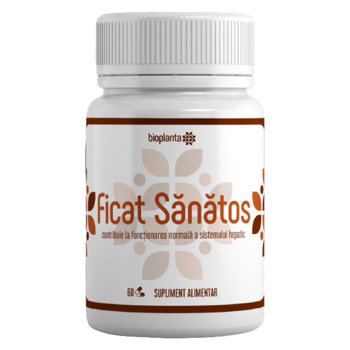 Supliment alimentar Ficat Sanatos Bioplanta, 60 capsule, extract de plante