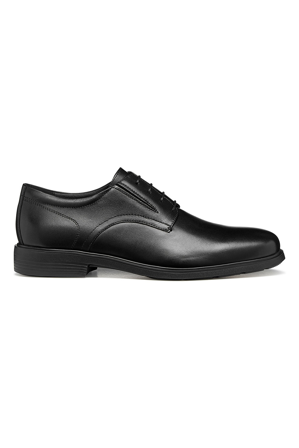 Geox, Pantofi derby de piele Dublin, Negru, 44