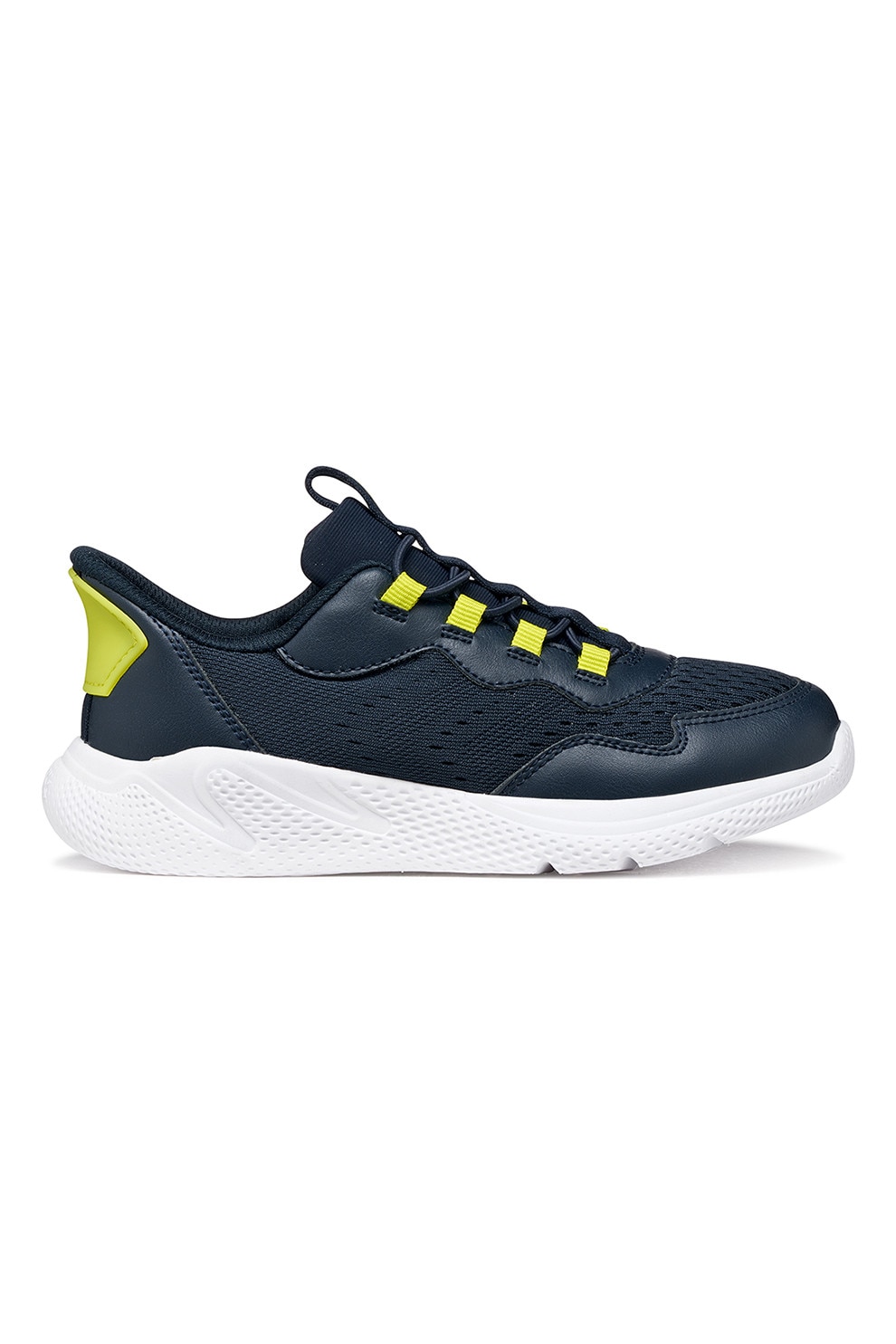 Geox, Pantofi sport Sprintye Fast low-cut, Albastru ultramarin, Verde lime, 29 EU