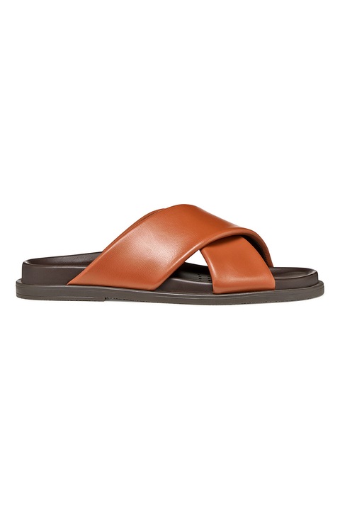 Geox, Papuci de piele, Caramel, 40