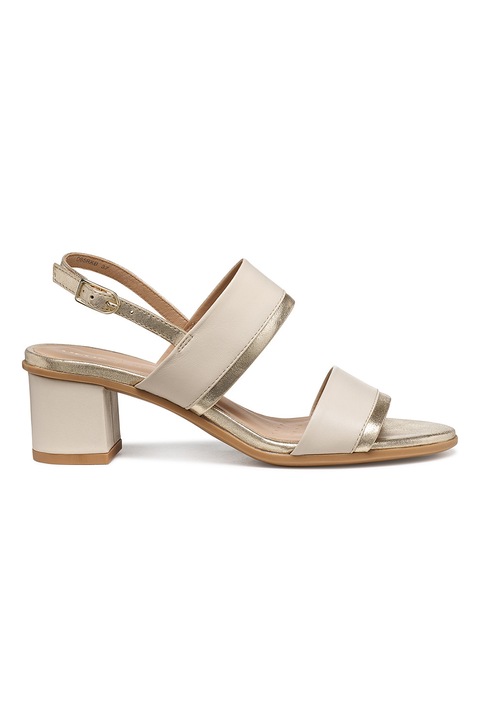 Geox, Aurely 50 vastag sarkú bőrszandál, Aranyszín/Bézs