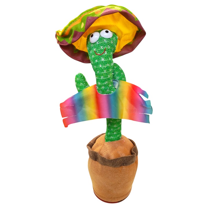 Танцуващ, имитиращ звуци, пеещ кактус-Забавен подарък