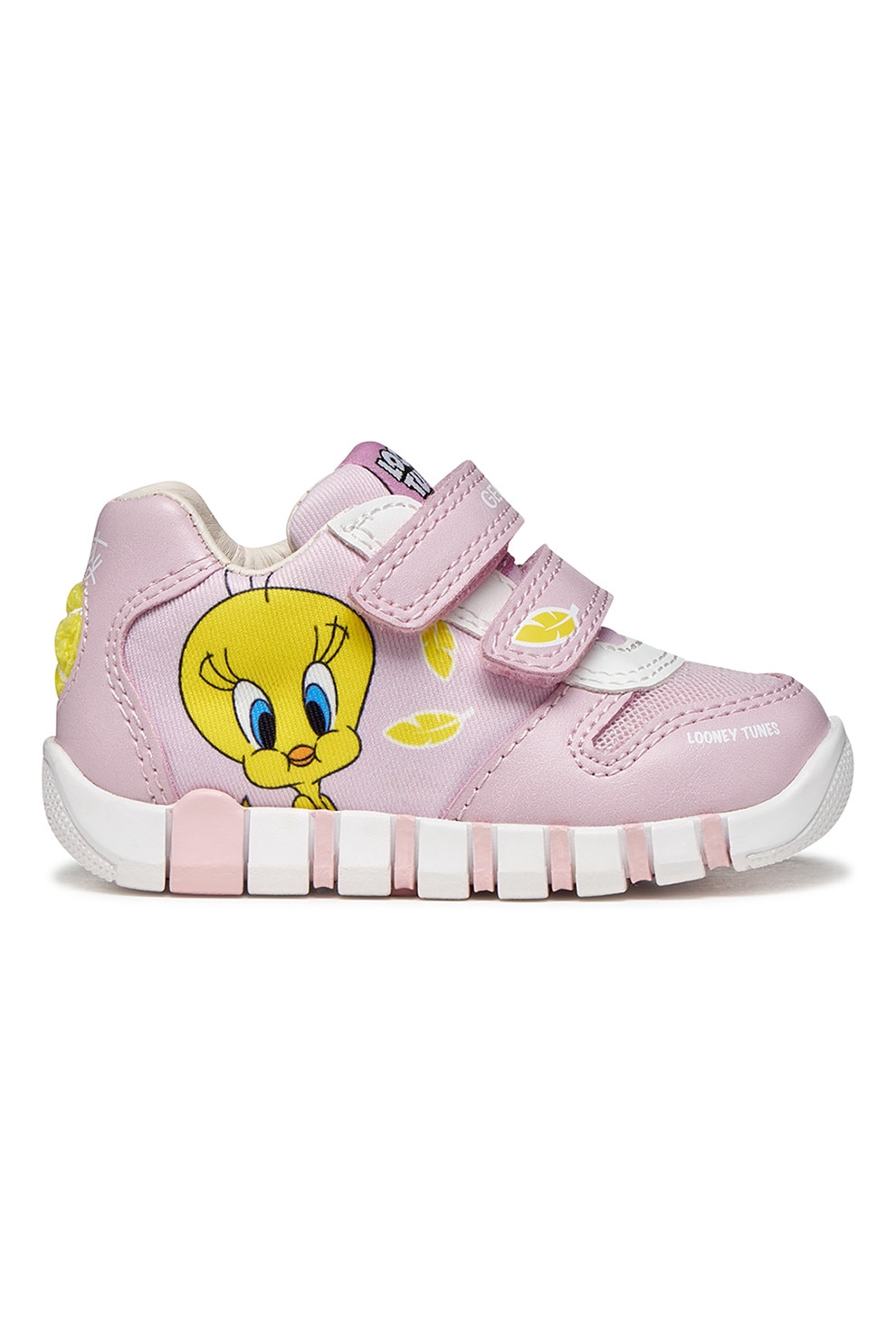 Geox, Pantofi sport Iupidoo cu velcro, Galben, Roz, 19 EU
