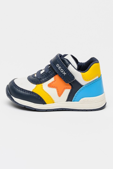 Geox, Pantofi sport Rishon cu inchidere velcro, Multicolor