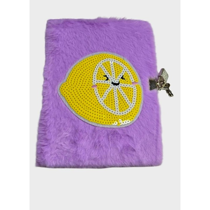 Agenda cu lacat si chei, plusata, model cu paiete 21×16 cm