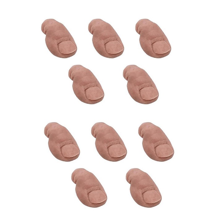 Cipő kiegészítő készlet, 10 darab, hüvelykujj design, gumi, 5cm