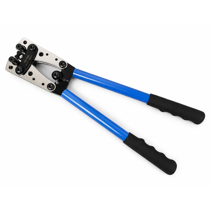 Cleste pentru sertizat decablat cabluri electrice, papuci cu diametru mari, GEBO TOOLS, 6.0-50mm2