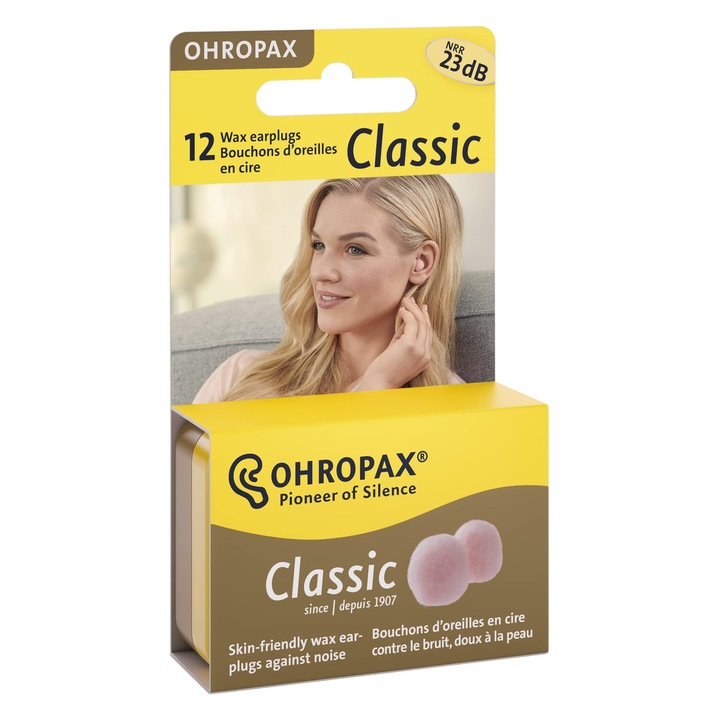 Dopuri de urechi Ohropax Classic, protectie impotriva apei pentru inot