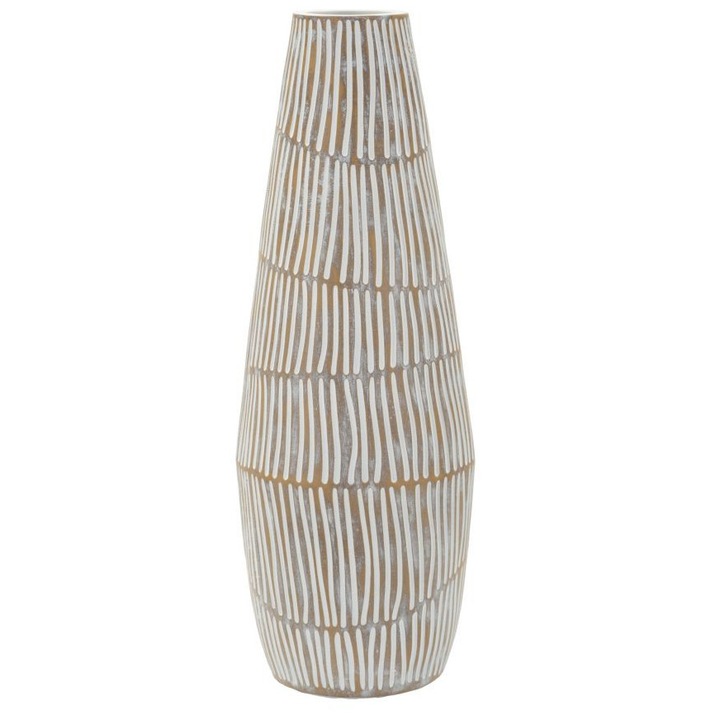 Vaza din rasina hanoi cm o 17x47 (gaura cm o 6), spalare alba