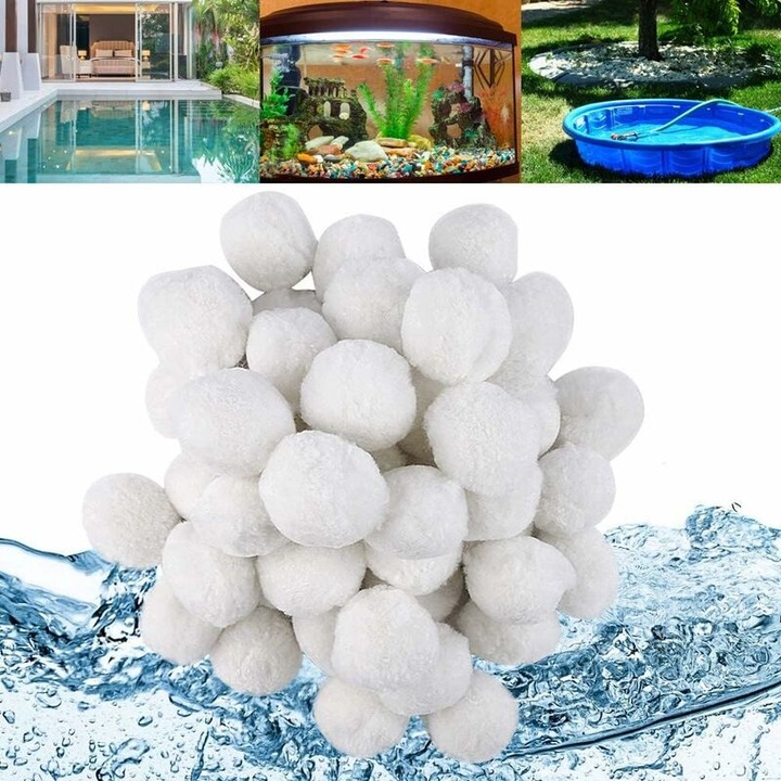 Филтърни топки за пясъчни филтриращи системи, 700g, висока абсорбираща способност, 50-60mm, за многократна употреба, за басейн и аквариум