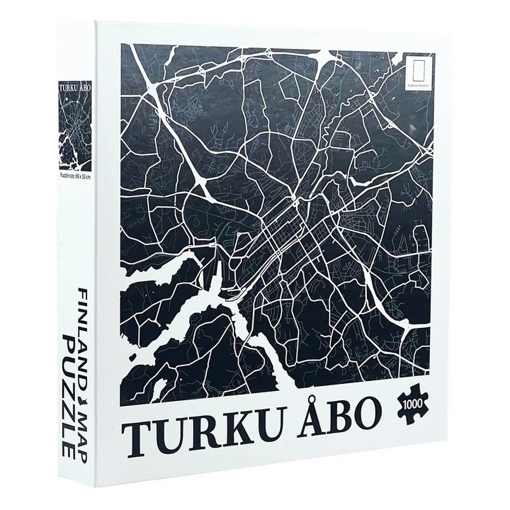 Puzzle TRG, Finnország térképe, 1000 darab, karton, standard méret