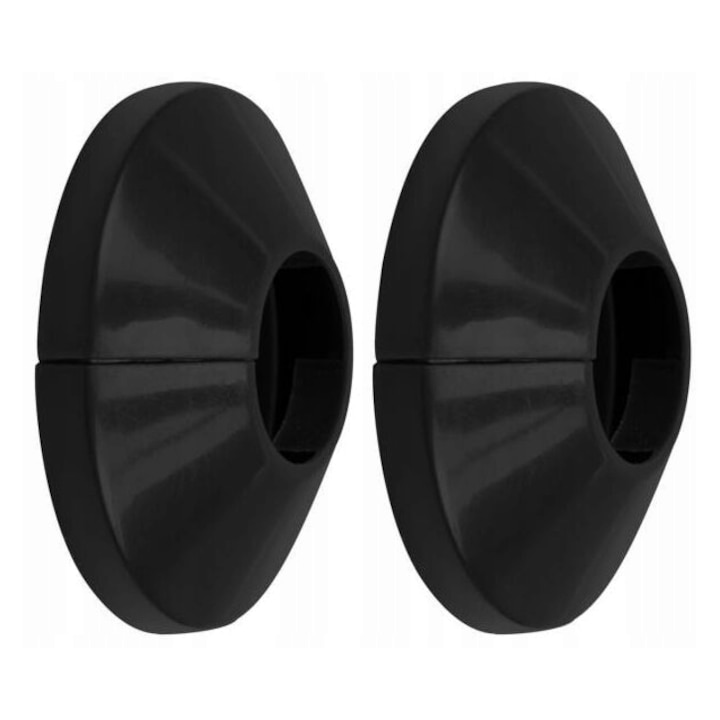 Set 2 rozete pentru mascare tevi, Tycner 2872, diametru 20 mm, negru