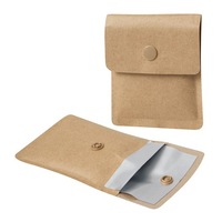 Scrumiera de buzunar portabila Weser, model Clean, hartie captusita cu aluminiu ignifug termorezistent, 9 x 8 x 1 cm
