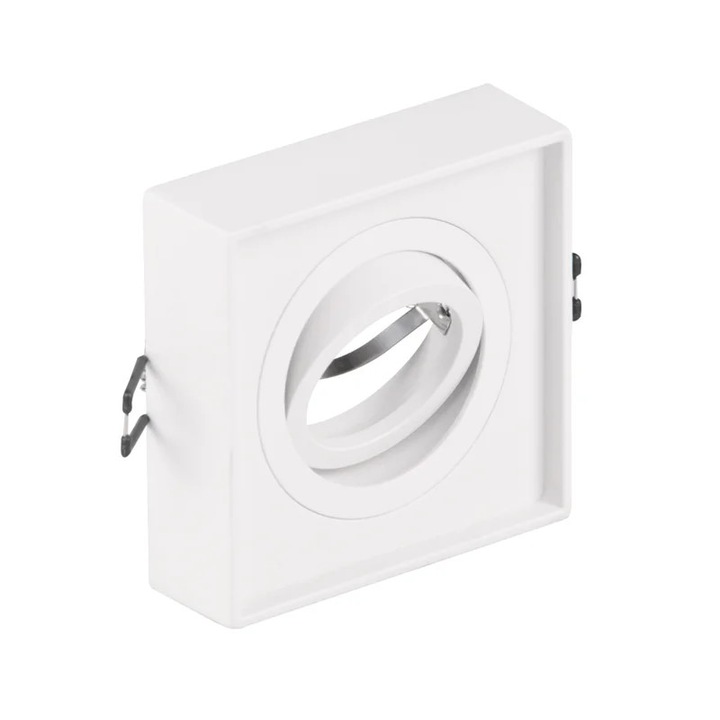 Spot incastrat Gaja, 1 x MR16, 8 W, patrat, alb