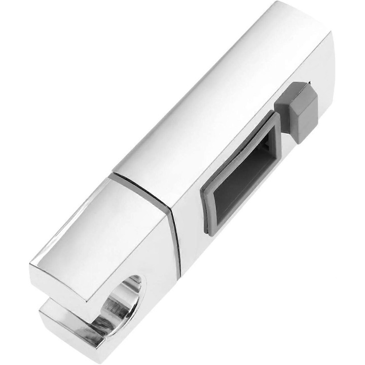 Suport glisant pentru dus, 18x30mm, din ABS, argintiu, set de 1 bucata