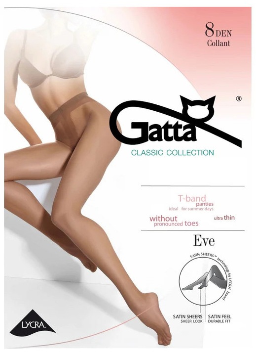 Ciorapi dama Gatta Eve 8 Den, bej, Daino