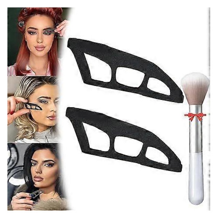 Set Accesorii Machiaj Eyetour, 2 bucati, multicolor