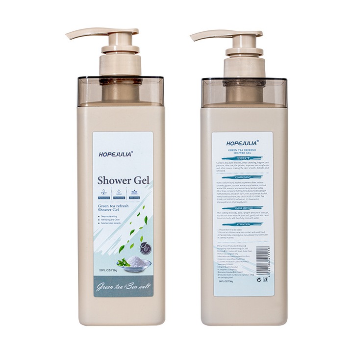 Zöld teás tusfürdő, 768ML, tisztítás és hidratálás, friss illat