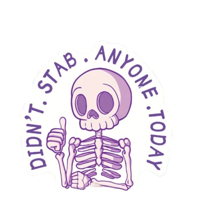 Set de stickere cu mesaje haioase, finisaj lucios, calitate superioada, 50 buc