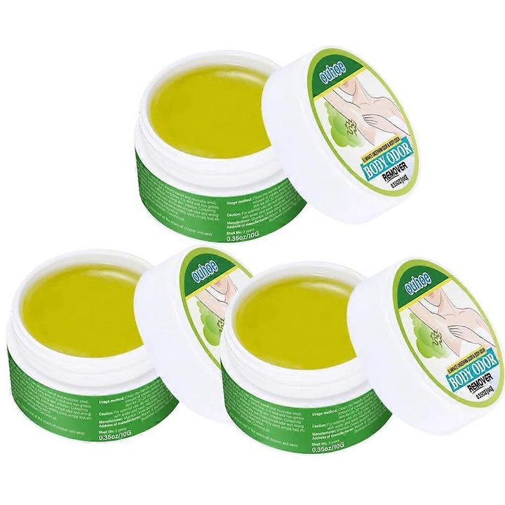 Crema de deodorant pentru utilizare externa, ouhoe, 10g, fara miros, 3.8x3.8x2cm, set 3 bucati