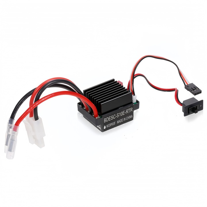 Controler viteza electrica Poisoon 320A cu frana, rezistent la apa, 43x29x27mm, 2-3S, pentru modele RC