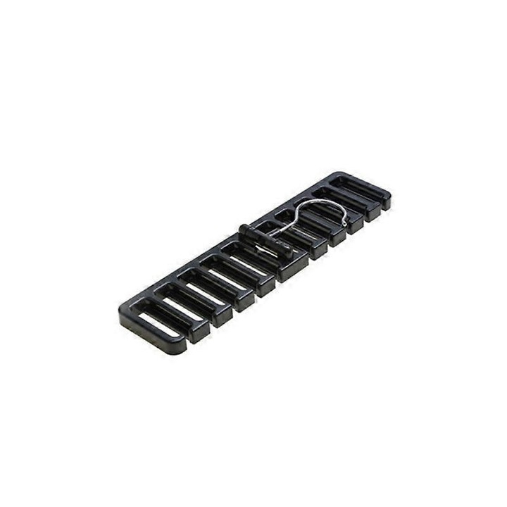 Umeras pentru haine, suport pentru cravate si curele, alb, 30x7.5x1.5cm, set 1 umeras cu tava de suspendare