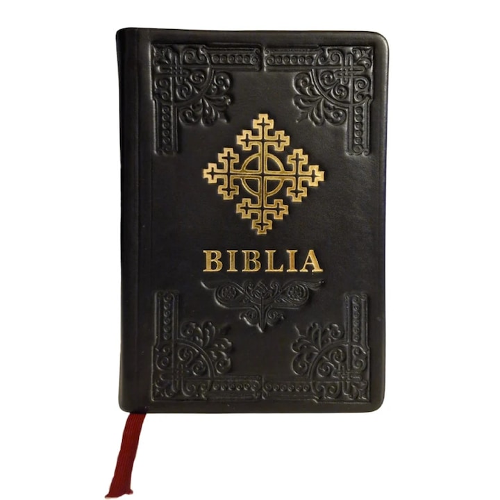 Biblia Ortodoxa – marime mica, coperta naturala din piele, negru
