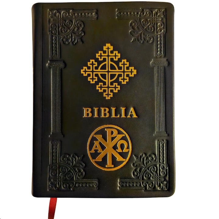 Biblia Ortodoxa – marime medie, coperta naturala din piele, negru