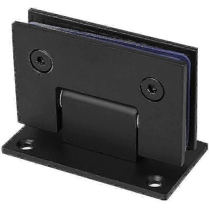 Balamale din otel inoxidabil pentru usi de dus, 90 grade, 8mm, set 1 bucata cu suruburi si cheie Allen