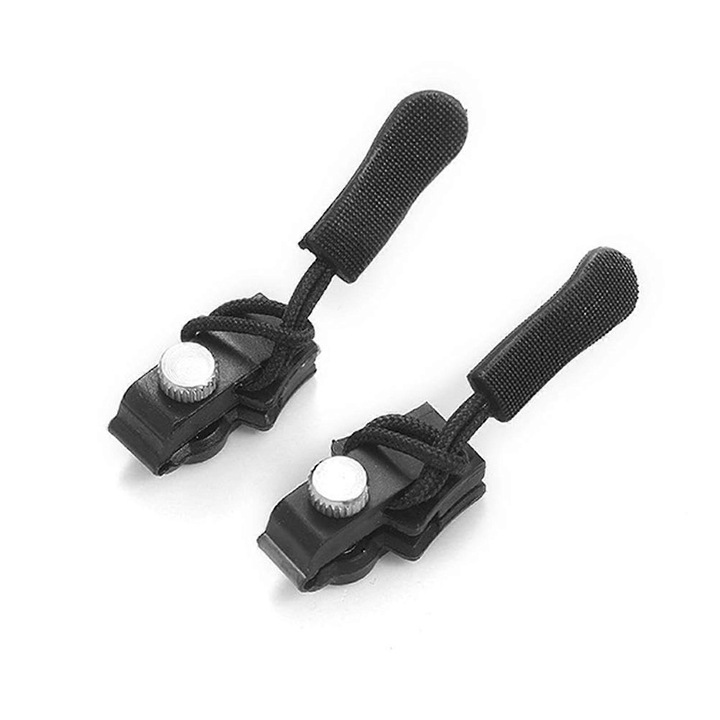 10 db-os univerzális javítókészlet cipzárakhoz, fém, fekete, S, M, L méretek