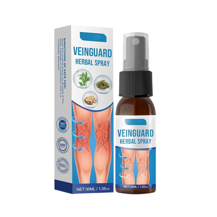 Visszér spray, 30 ml, természetes összetevők, hordozható kialakítás