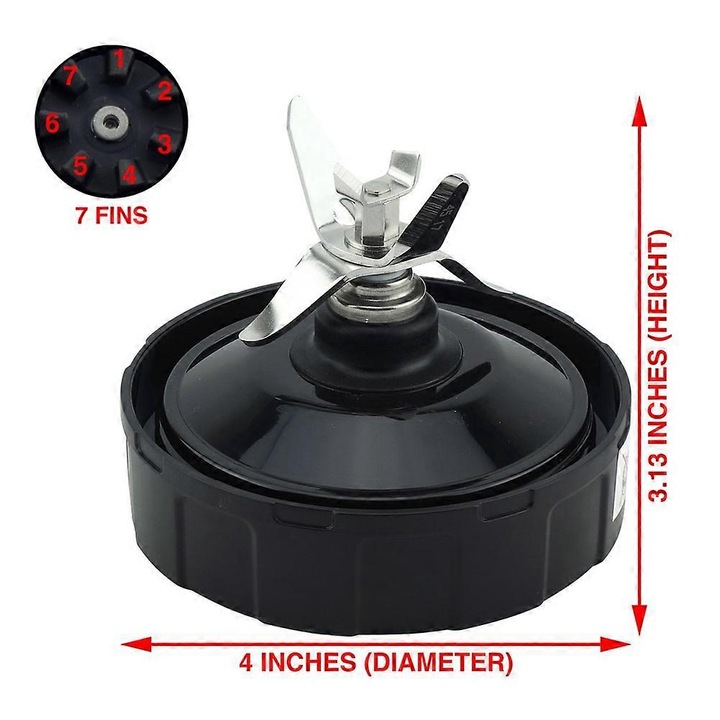 Piesa de schimb pentru blender, compatibil cu Nutri Ninja, negru