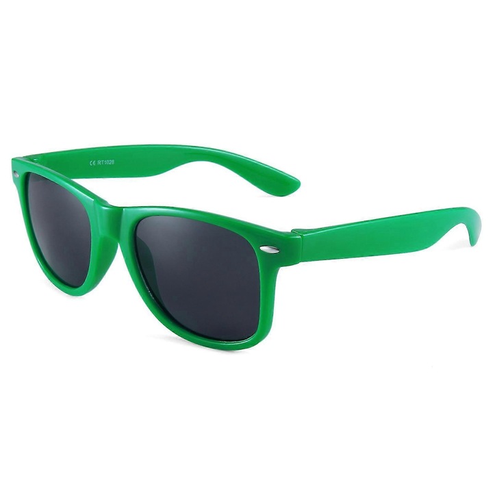 Ochelari de soare unisex, verde inchis, rame flexibile, lentile polarizate
