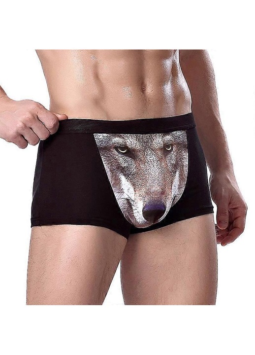 Férfi rövid boxer, fekete, modális szál