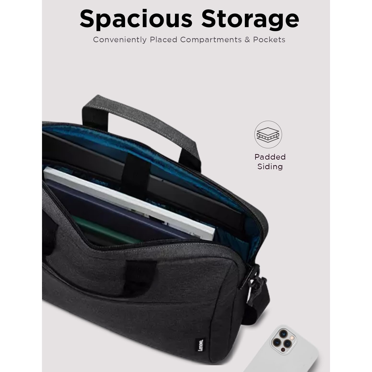 Geanta laptop Lenovo T210, set, design elegant, material rezistent la apa