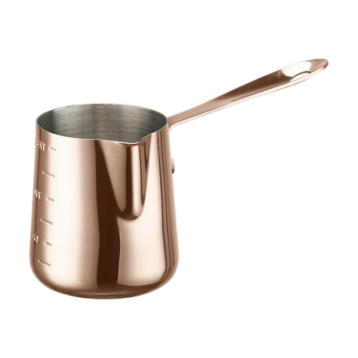 Cana de spumare cafea, 304 otel inoxidabil, 600ml, cu cioc U, manere lungi ergonomice
