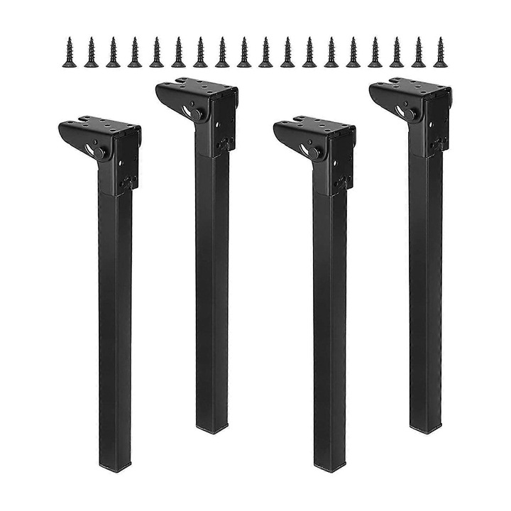 Комплект 4 Сгъваеми Крака за Маса, Метални, Височина 40см, Черни