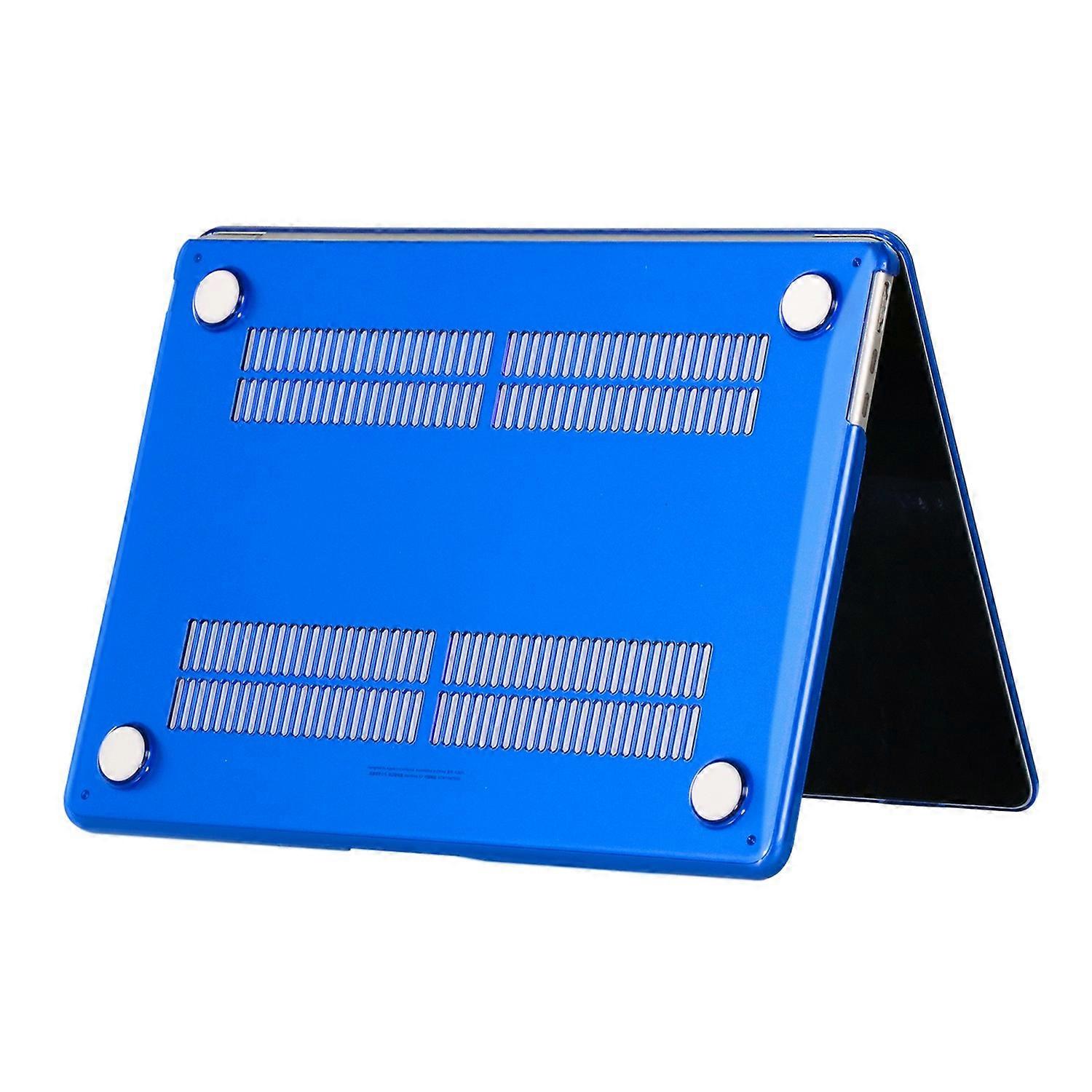 Husa laptop pentru MacBook Air 13 inch (2022/2024), albastra, protectie anti-zgarieturi, design cu ventilatie