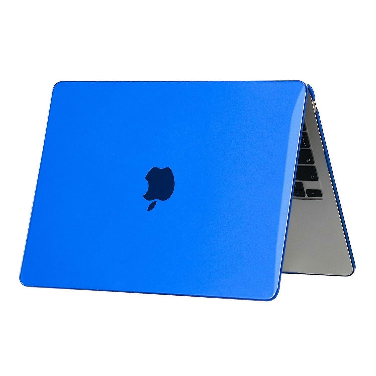 Husa laptop pentru MacBook Air 13 inch (2022/2024), albastra, protectie anti-zgarieturi, design cu ventilatie