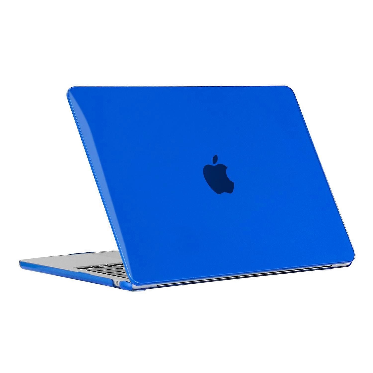 Husa laptop pentru MacBook Air 13 inch (2022/2024), albastra, protectie anti-zgarieturi, design cu ventilatie
