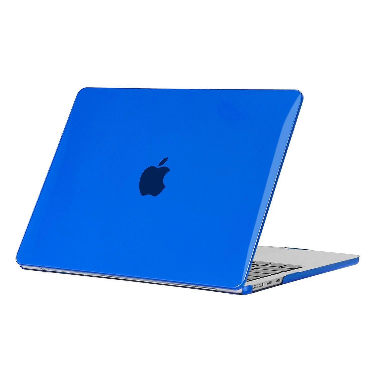 Husa laptop pentru MacBook Air 13 inch (2022/2024), albastra, protectie anti-zgarieturi, design cu ventilatie